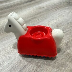 Vintage Little Tikes Wee Waffle Castle Horse Figure Red Saddle Replacement Part